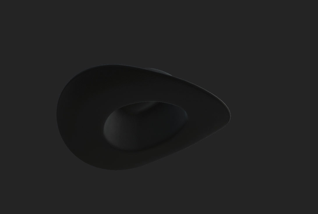 Black Cowboy Hat 3D model_13