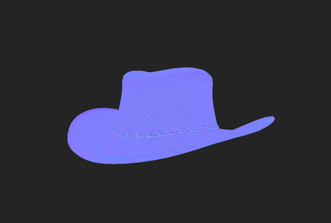 Black Cowboy Hat 3D model_11