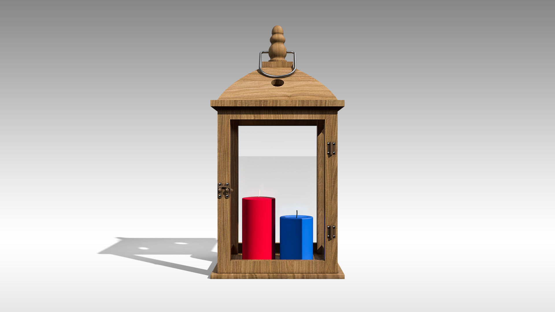 Wood Lantern 01 Low-poly 3D model_4