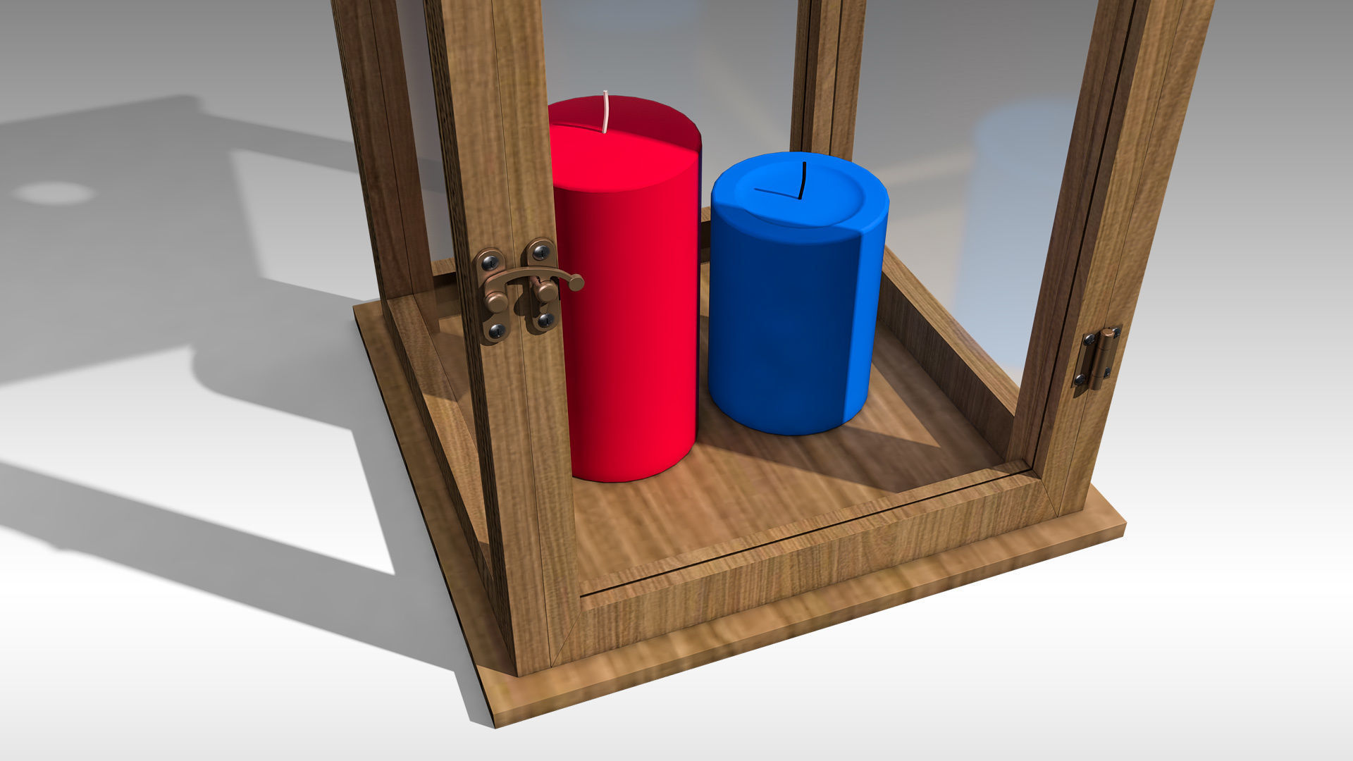 Wood Lantern 01 Low-poly 3D model_11