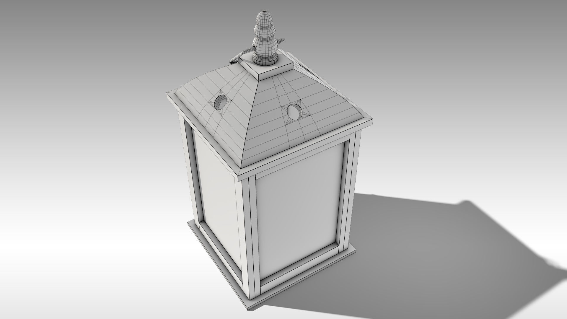 Wood Lantern 01 Low-poly 3D model_17