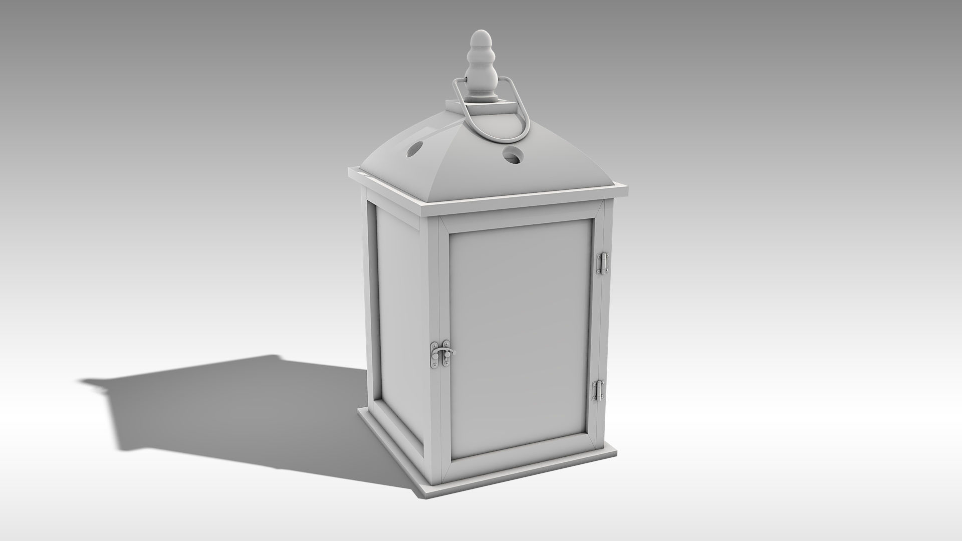 Wood Lantern 01 Low-poly 3D model_14