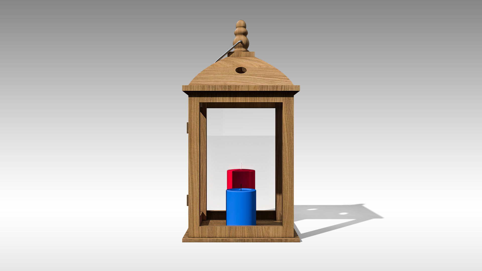 Wood Lantern 01 Low-poly 3D model_6