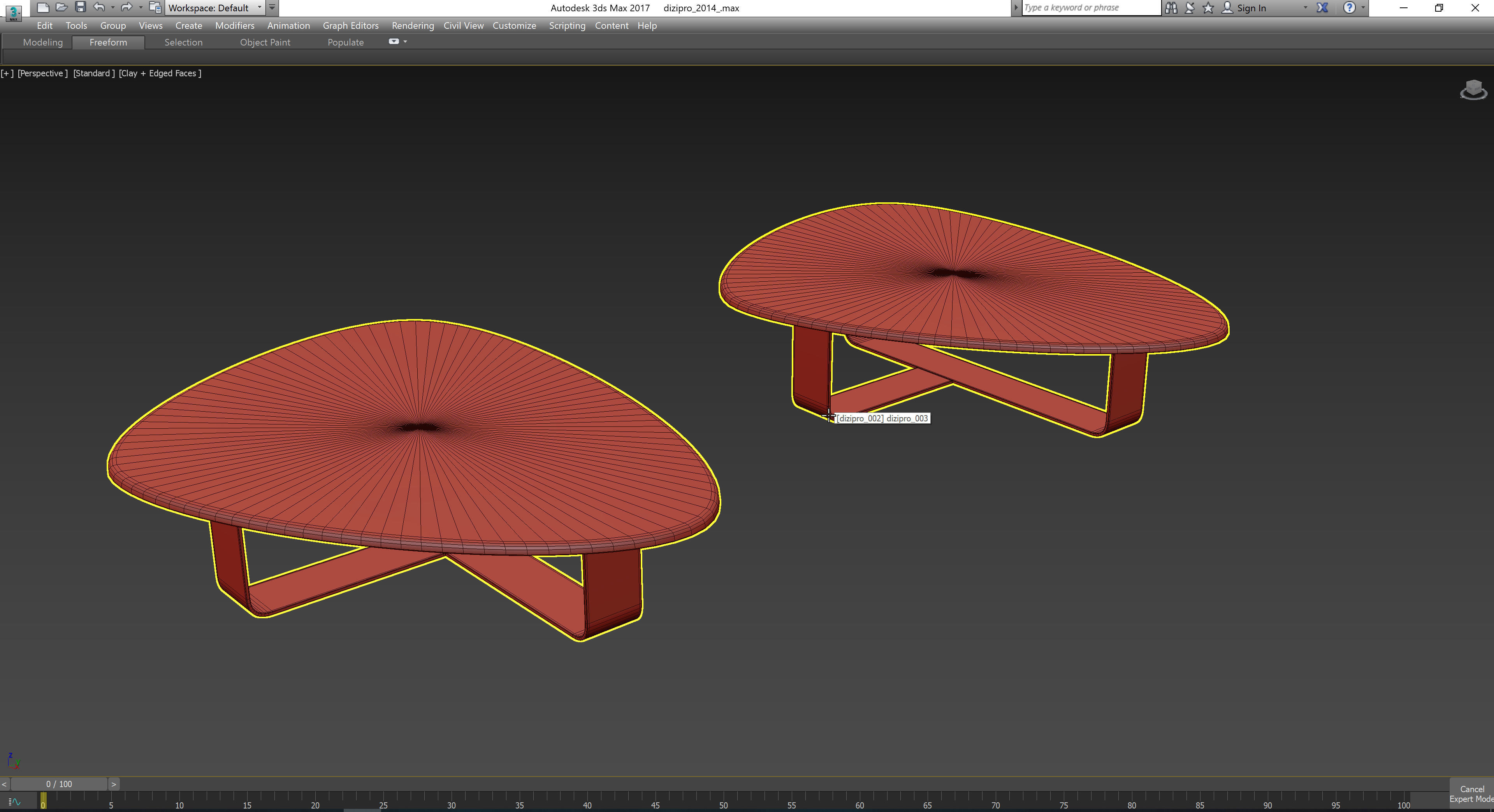 Arcahorn DEMETRA COFFEE TABLE Low-poly 3D model_3