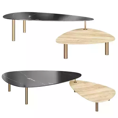 Leaf coffee table low poly 