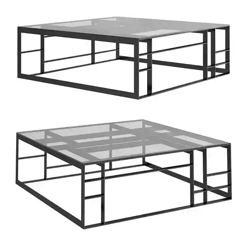Matrix coffee table low poly 3d model