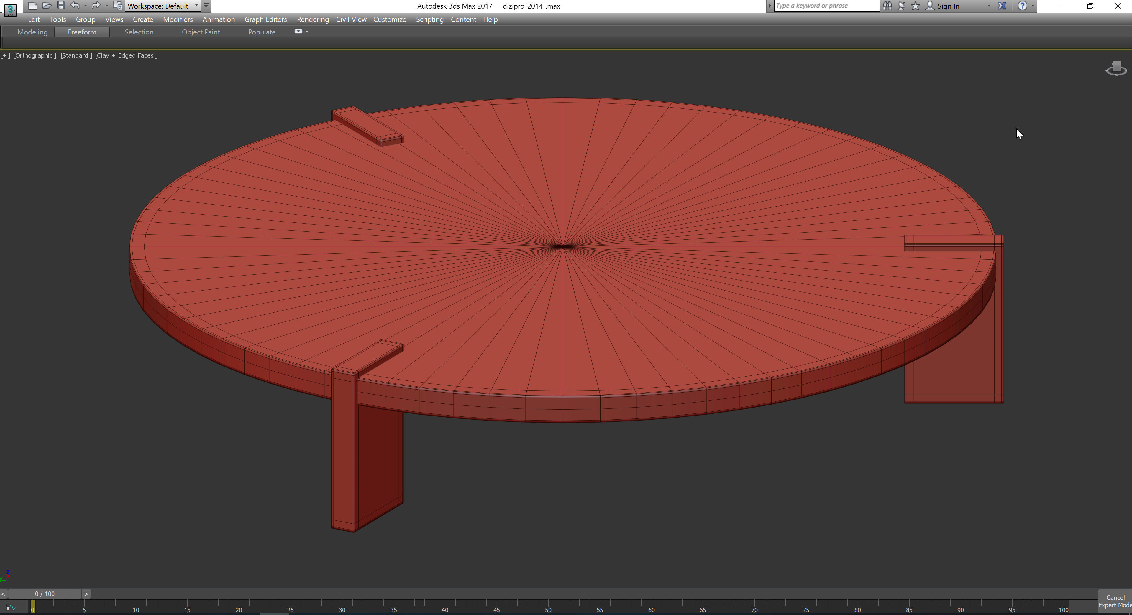Arcahorn PAESTUM COFFEE TABLE low poly 3d model Low-poly 3D model_4