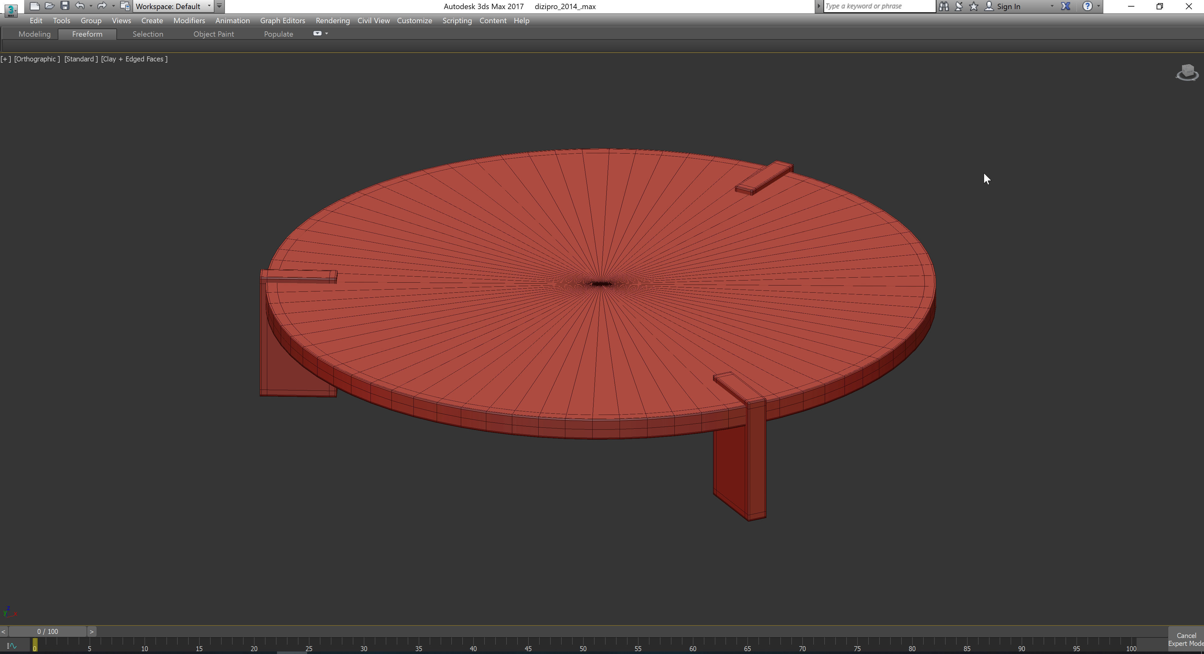 Arcahorn PAESTUM COFFEE TABLE low poly 3d model Low-poly 3D model_3