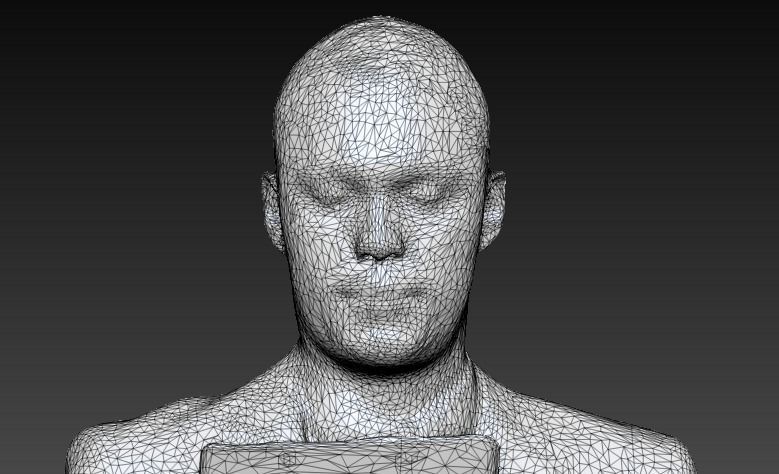 Businessman in suit reading documents 225 Low-poly 3D model_6