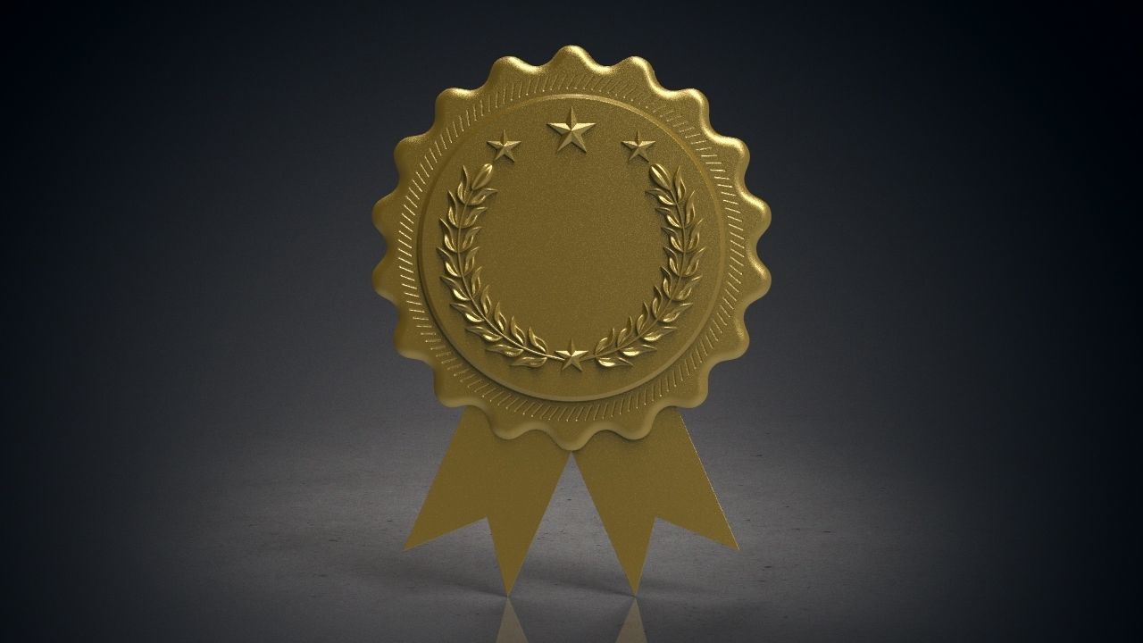 Rounded award badges 1st 2nd 3rd 3D print model_5