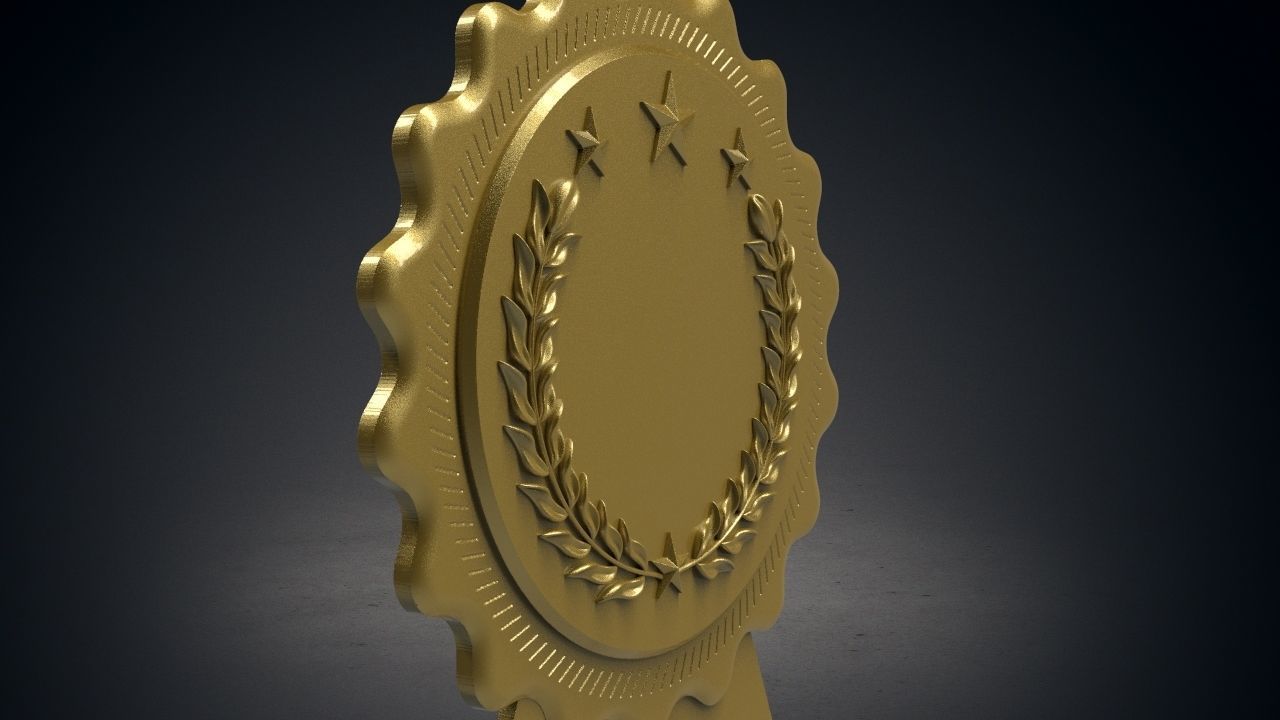 Rounded award badges 1st 2nd 3rd 3D print model_6