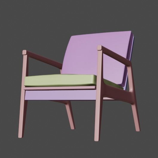 lounge chair 3D model_12