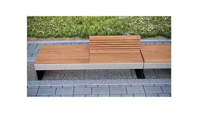 Modern Bench Seating Furniture 3D model