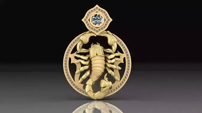 Pendant Scorpion 3D print model