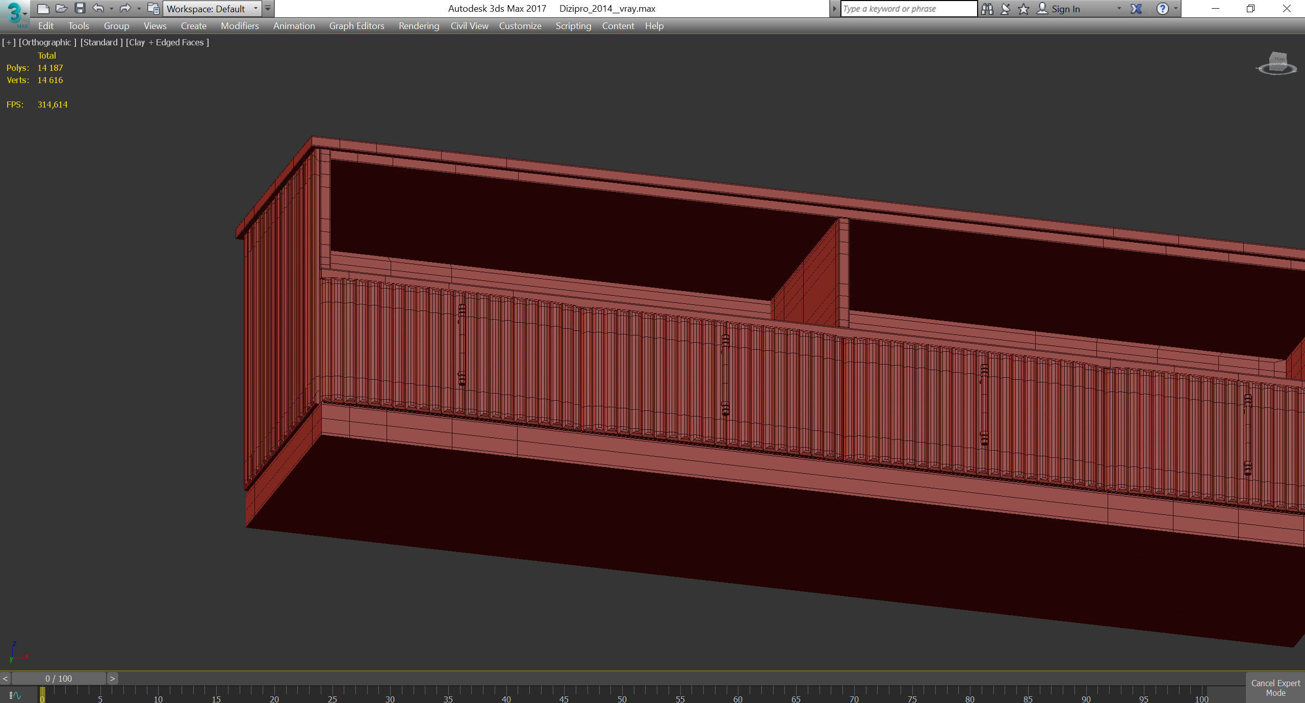 TV AUGUSTA Volpi low poly 3d model Low-poly 3D model_4