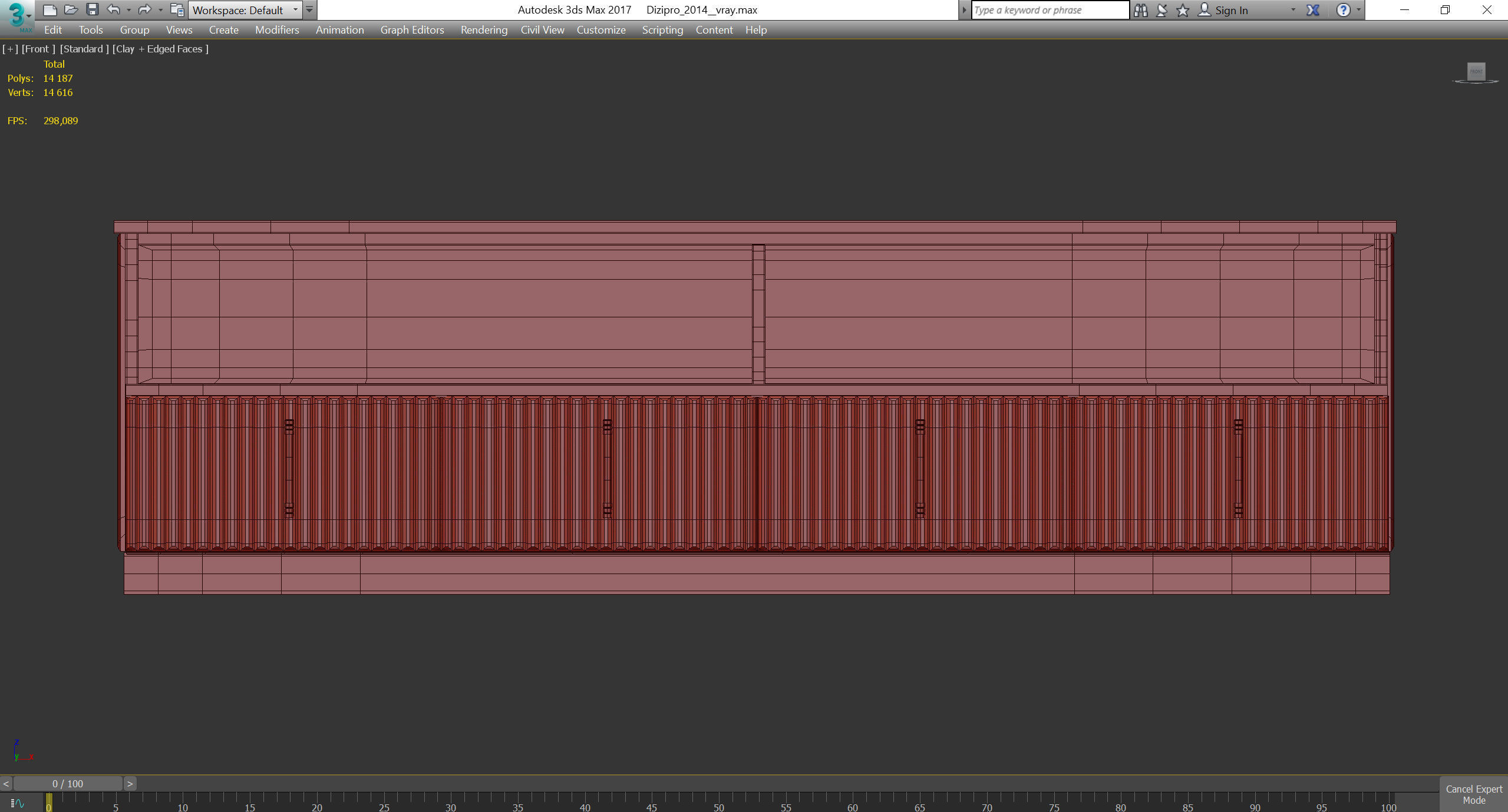 TV AUGUSTA Volpi low poly 3d model Low-poly 3D model_2