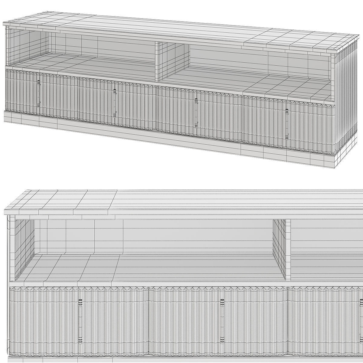 TV AUGUSTA Volpi low poly 3d model Low-poly 3D model_1