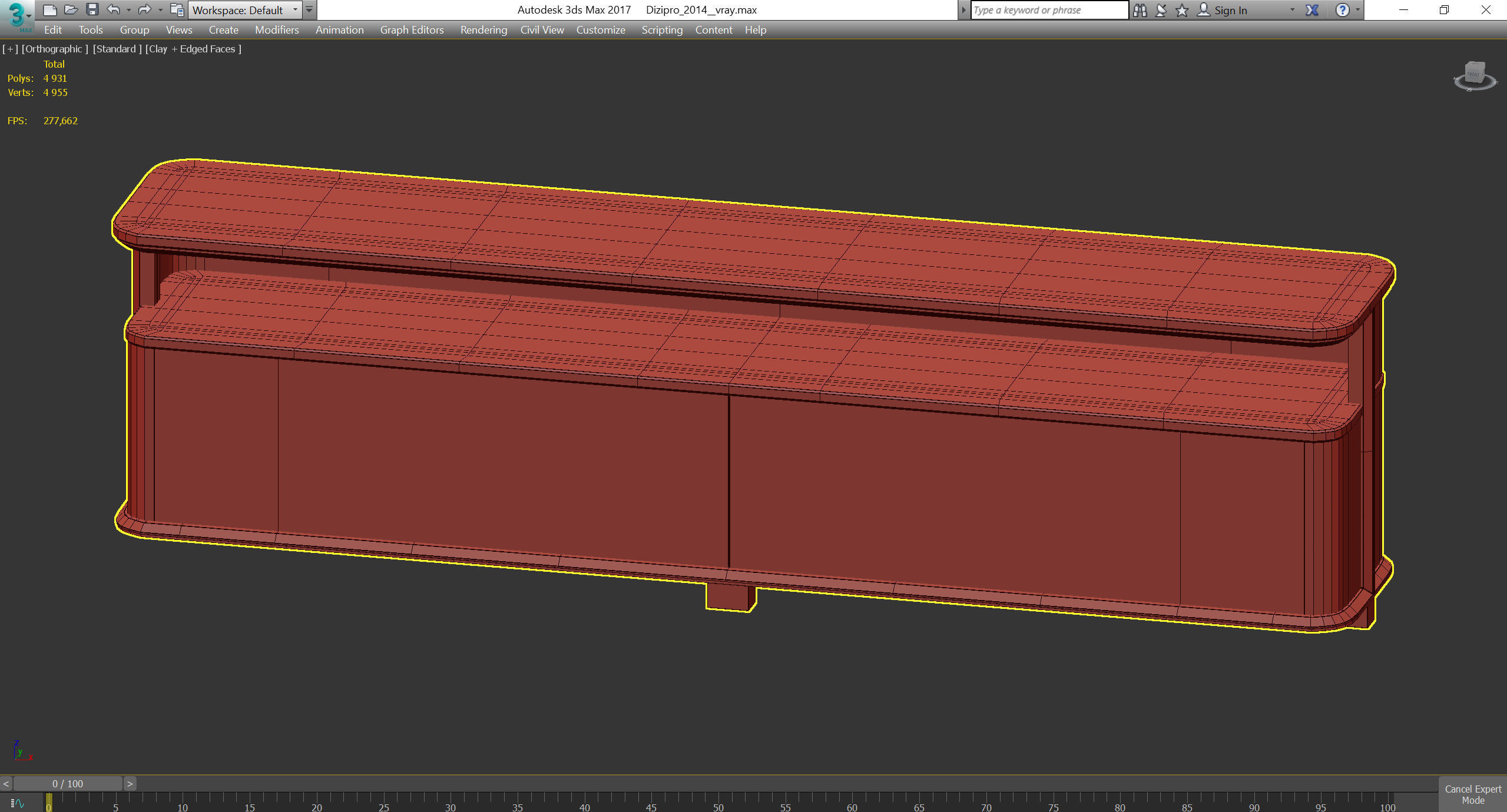 TV GRACE Volpi low poly 3d model Low-poly 3D model_3