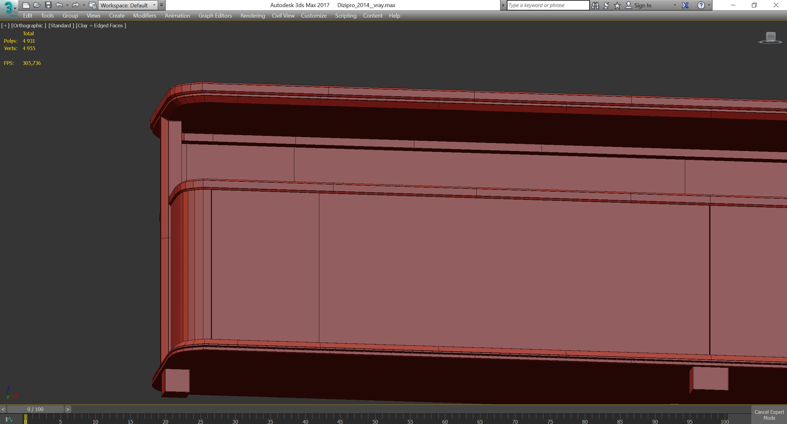 TV GRACE Volpi low poly 3d model Low-poly 3D model_4