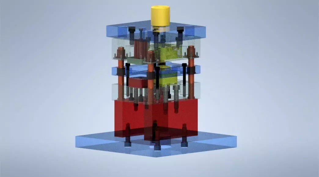 DIE CUTTING and PUNCHING ASSEMBLY 3D model_0