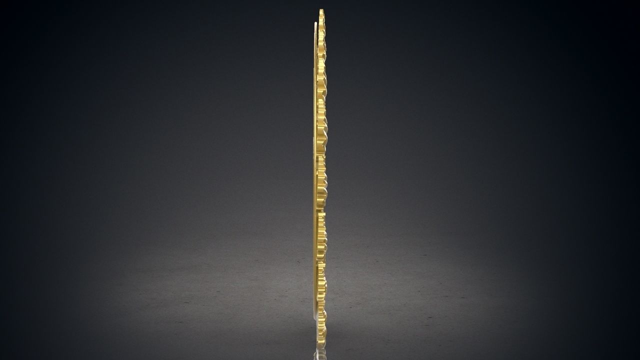 Wreath of oak leaves 3D print model_3