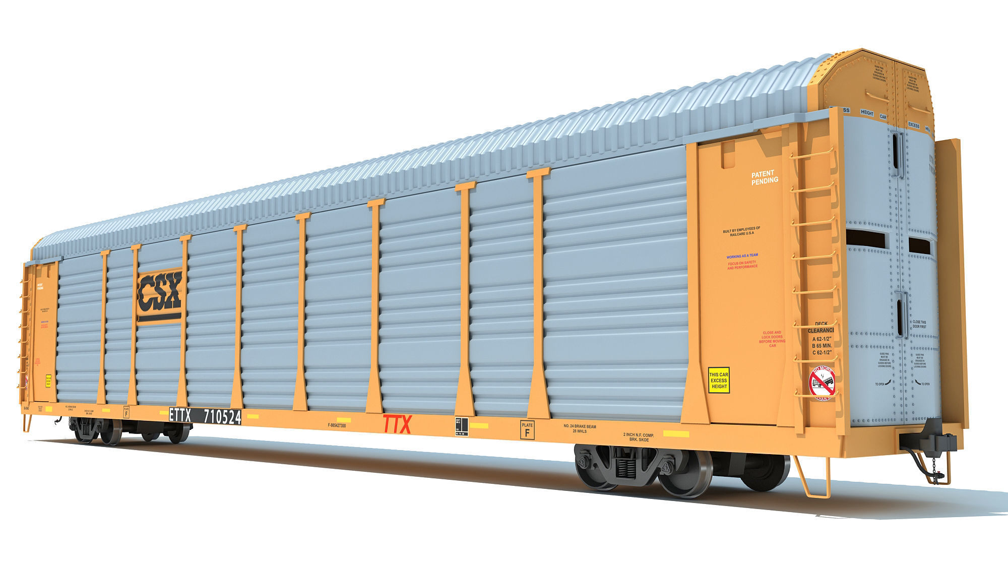 CSX Auto Carrier 3D model_7