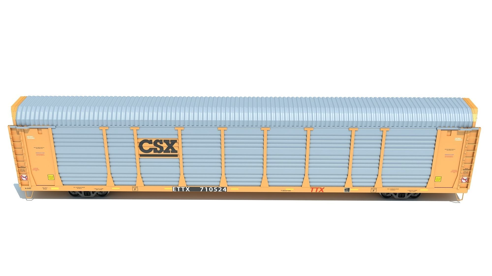 CSX Auto Carrier 3D model_6