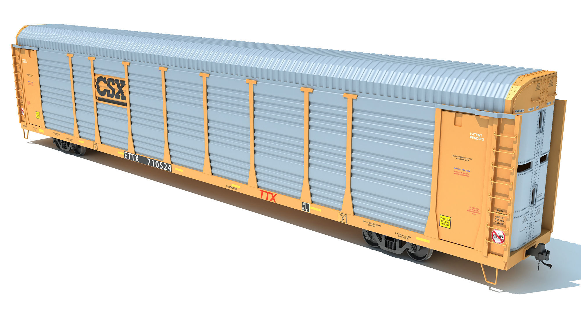 CSX Auto Carrier 3D model_2