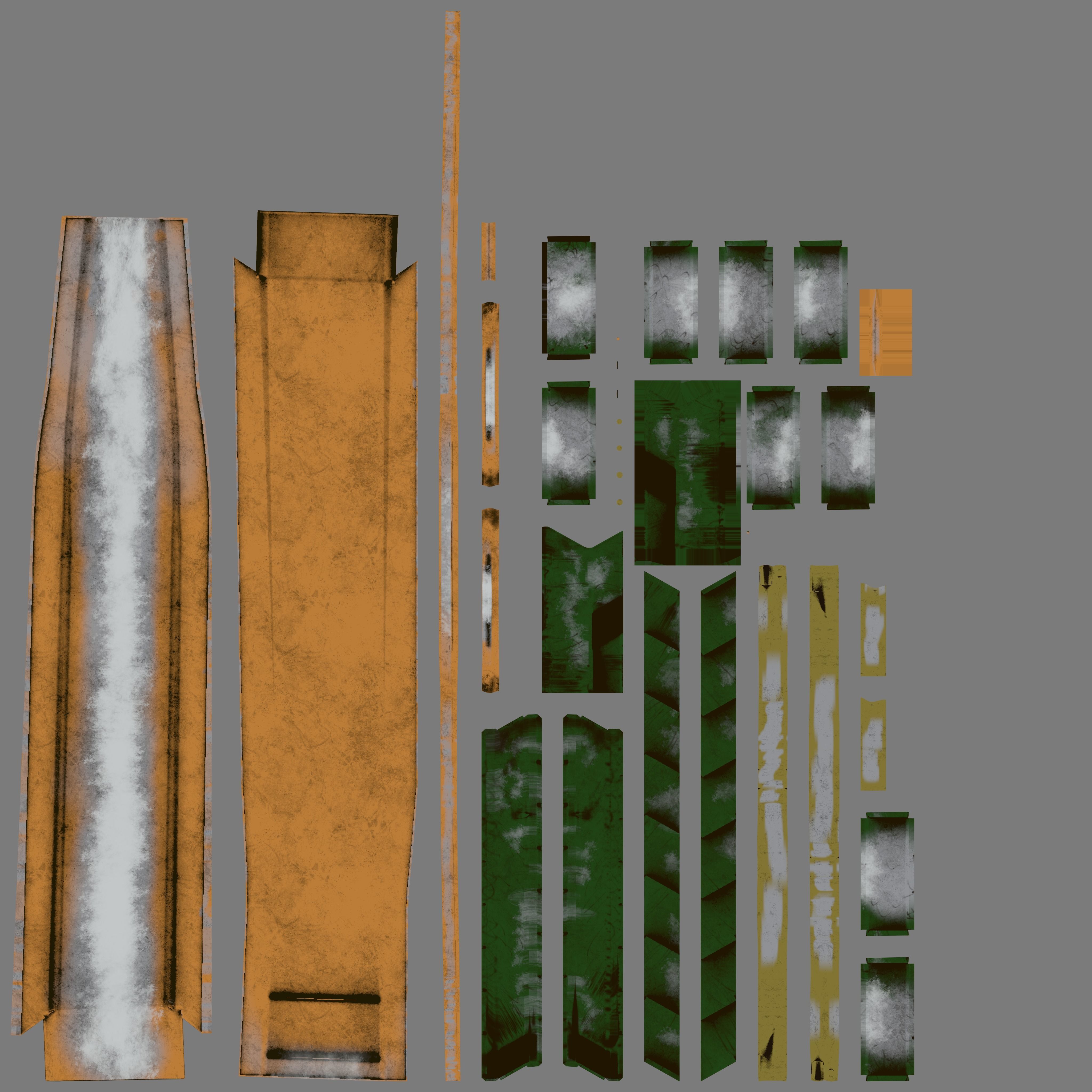 Playground Slide Low-poly 3D model_12