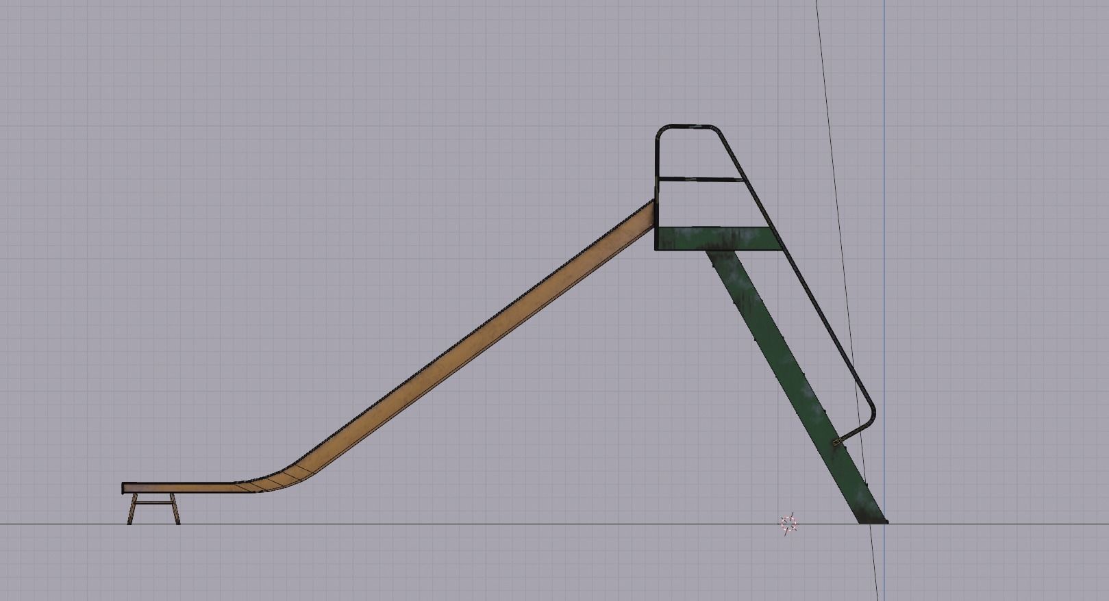 Playground Slide Low-poly 3D model_8