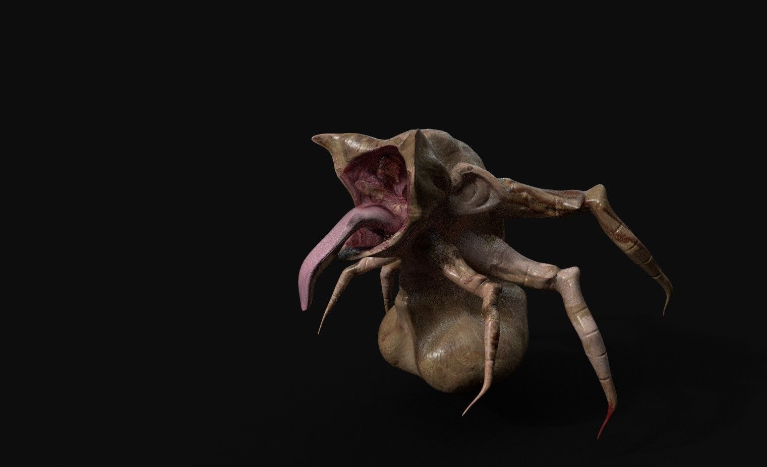 bloody monster  character creature insect  Low-poly 3D model_1