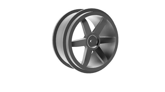 Te37 Wheels for 1 to 8th size rc cars with 12mm hex  3D print model