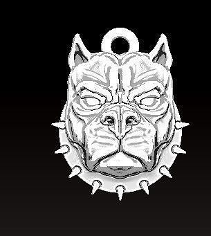 pitbull pendant 3D print model