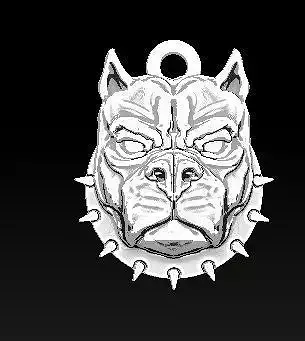 pitbull pendant 3D print model