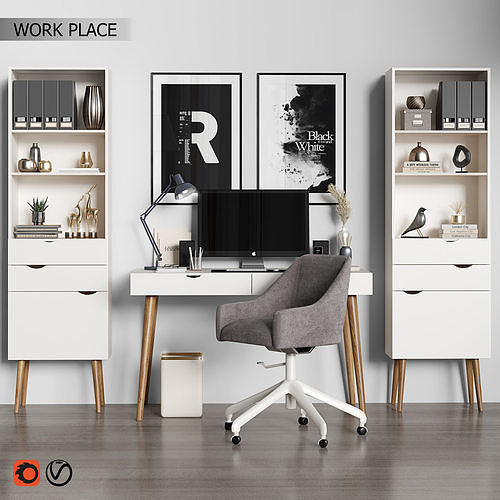 work place 07 3D model