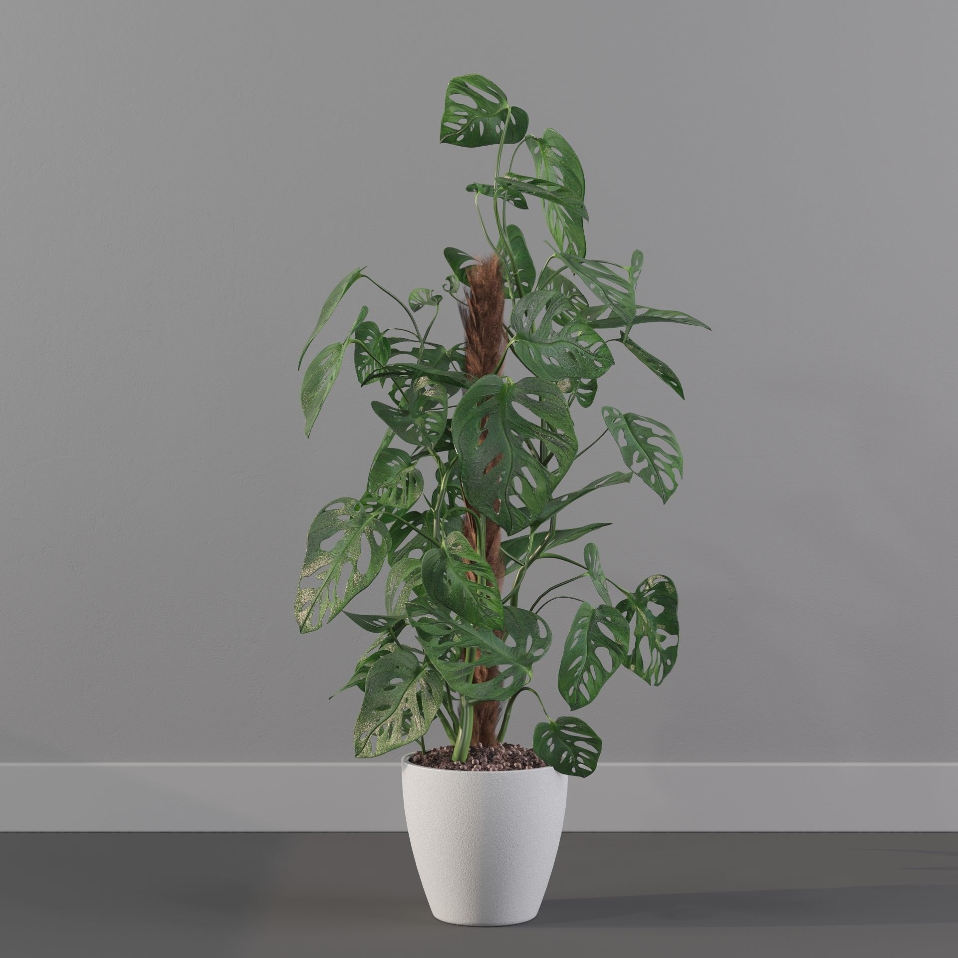 Monstera monkey mask 3D model_5