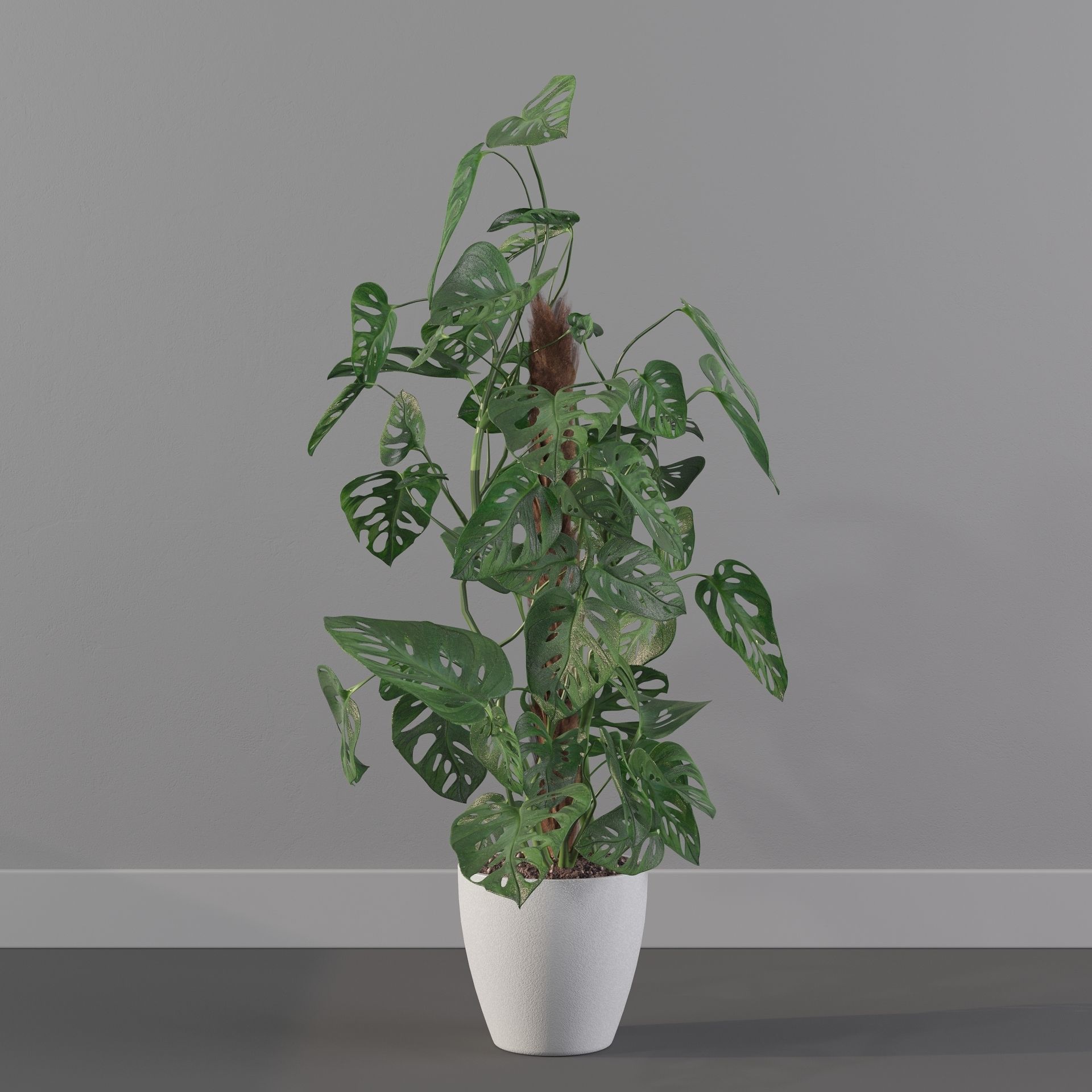 Monstera monkey mask 3D model_2