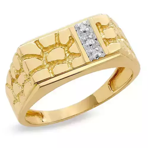 Gents Diamond  Nugget Ring 24 3D print model