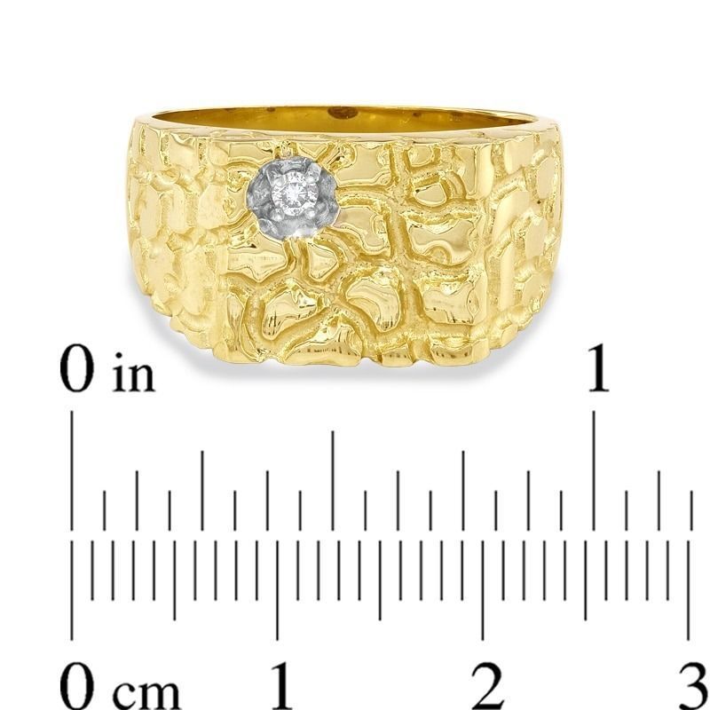 Gents Diamond  Nugget Ring 25 3D print model_4