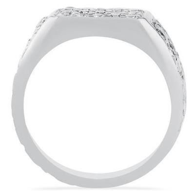 Gents Diamond  Nugget Ring 26 3D print model_8