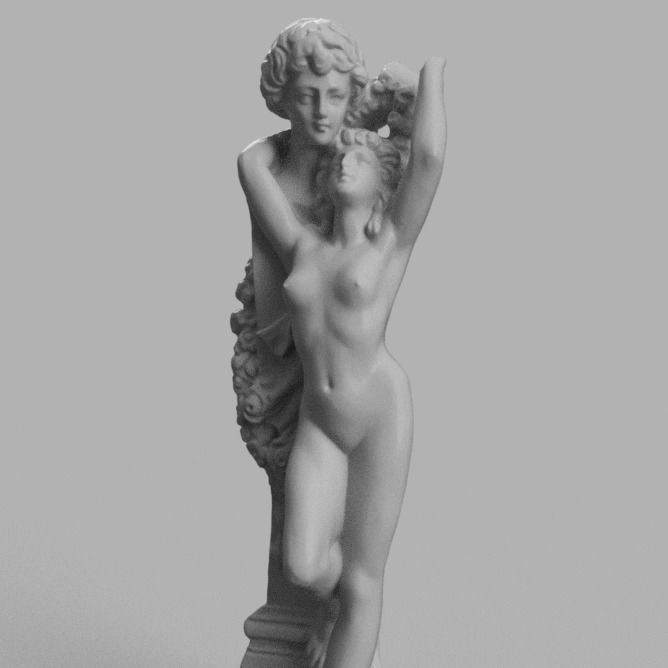 Statue contemporaine  3D print model_2