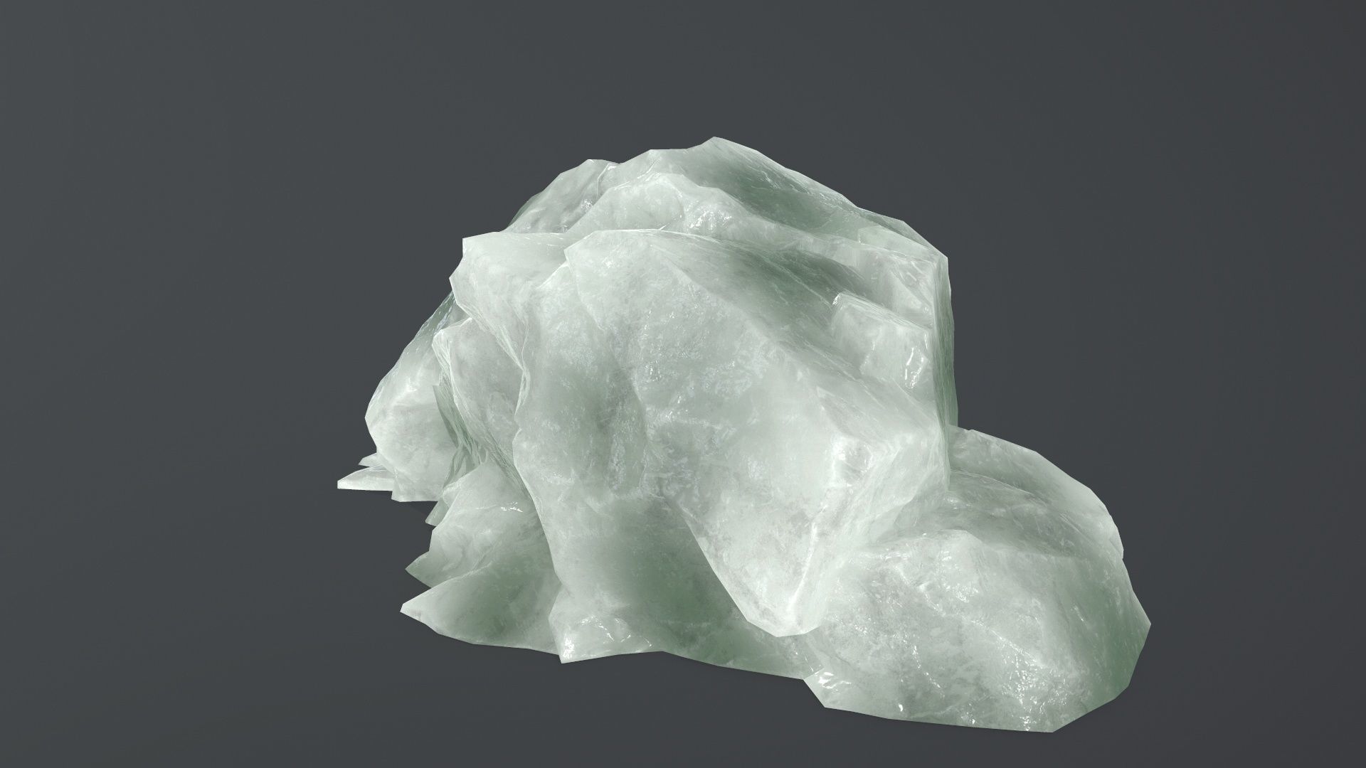 ice rock set Low-poly 3D model_9