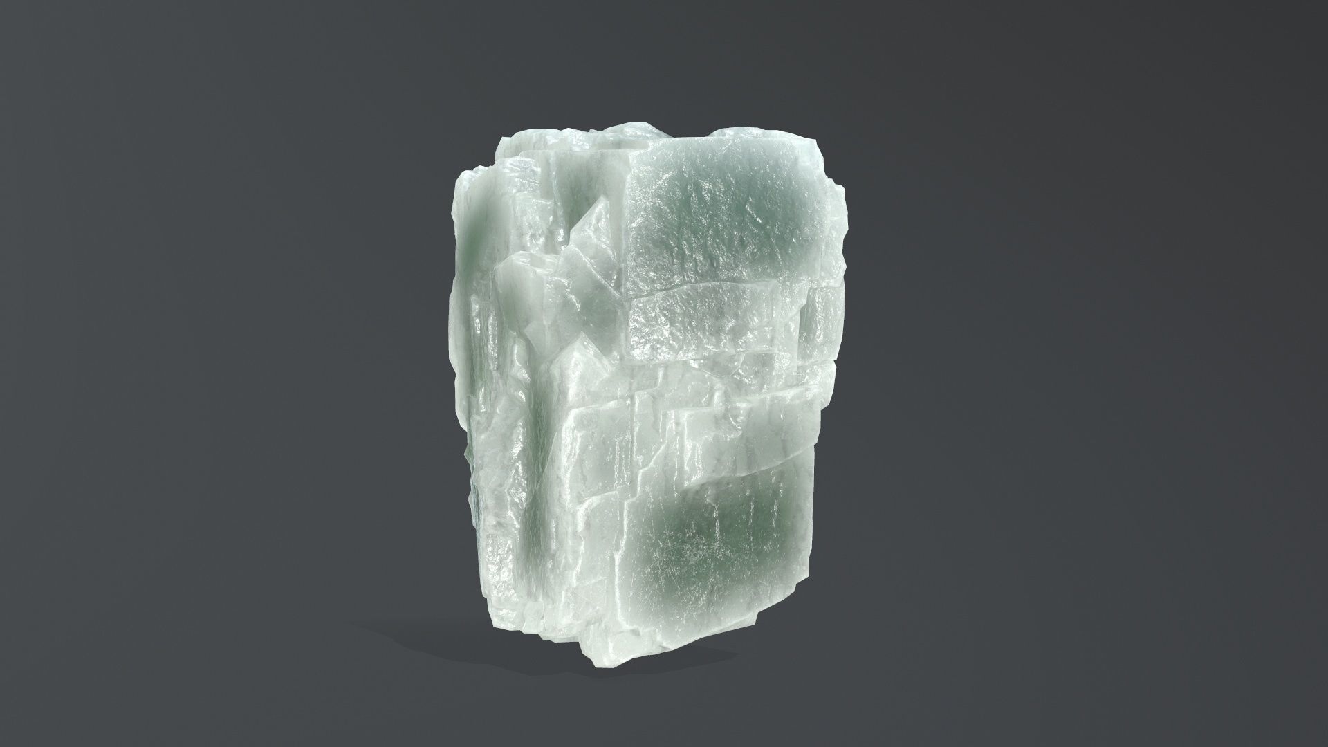 ice rock set Low-poly 3D model_4