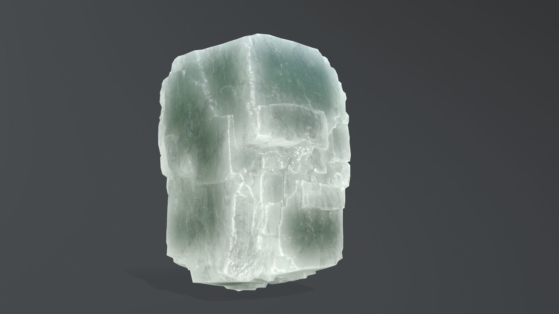 ice rock set Low-poly 3D model_2