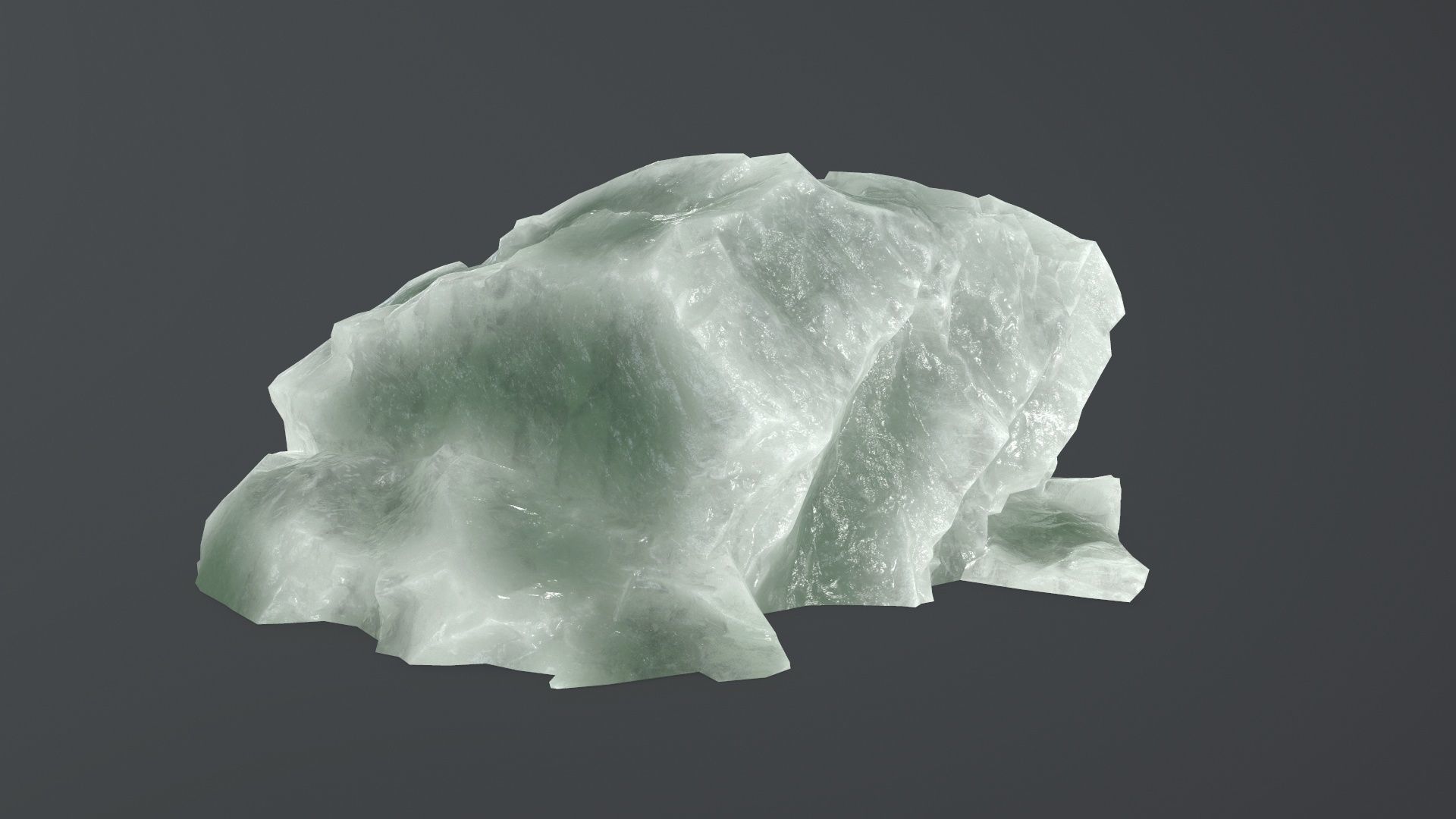 ice rock set Low-poly 3D model_5