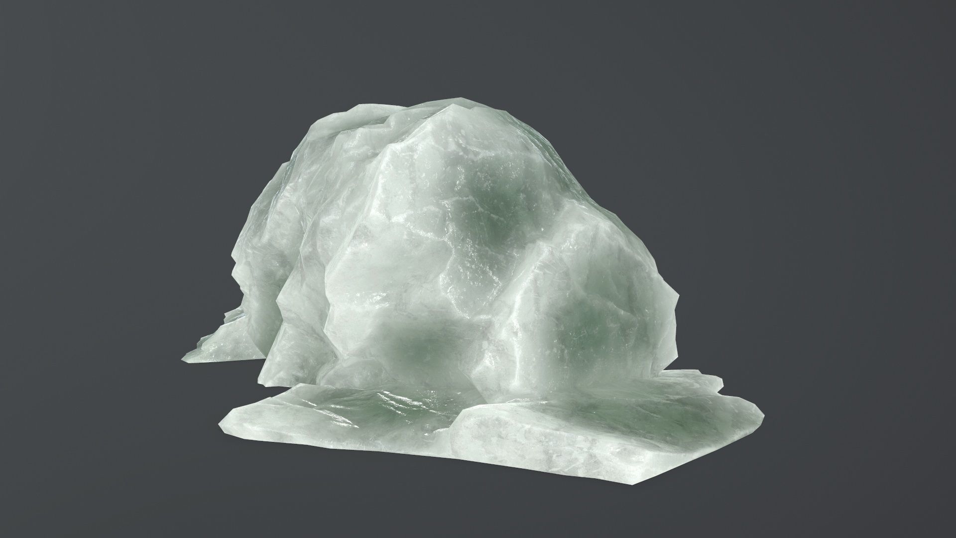 ice rock set Low-poly 3D model_6