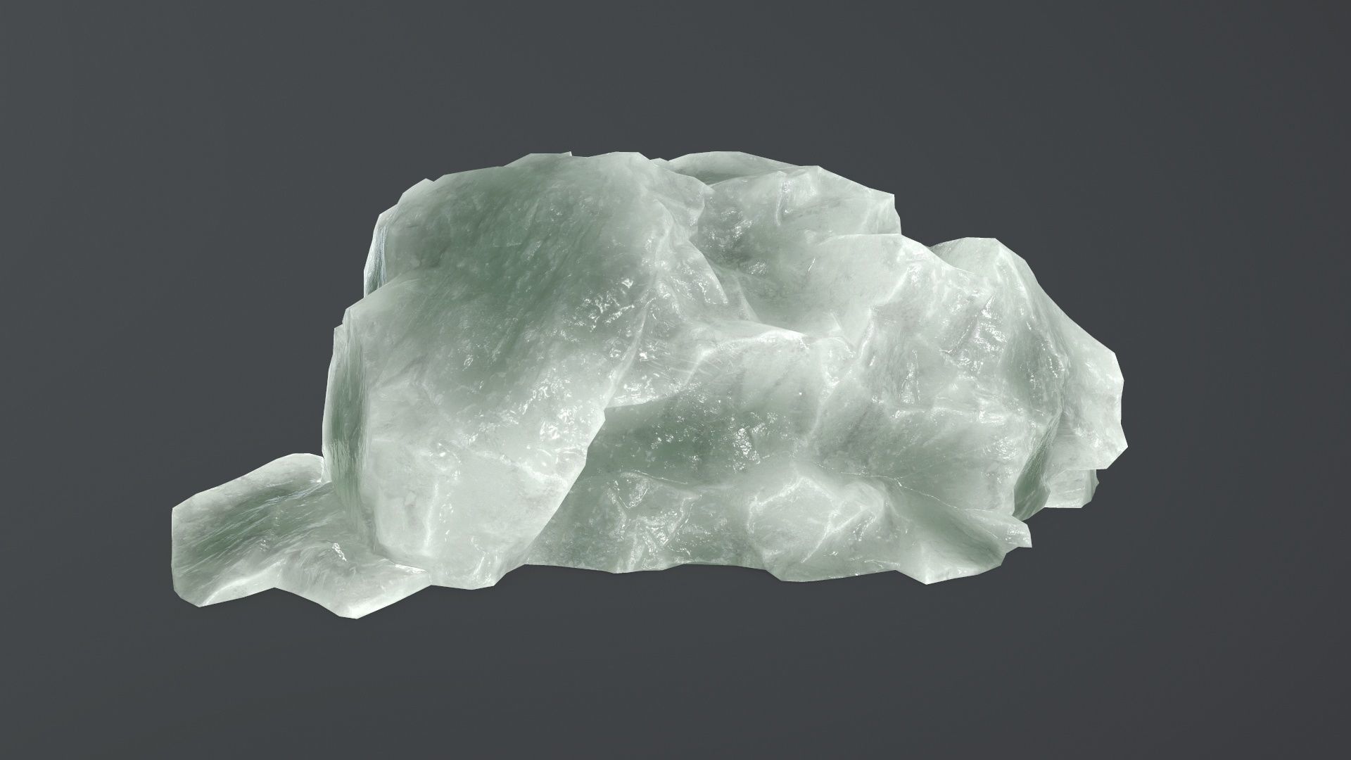 ice rock set Low-poly 3D model_8
