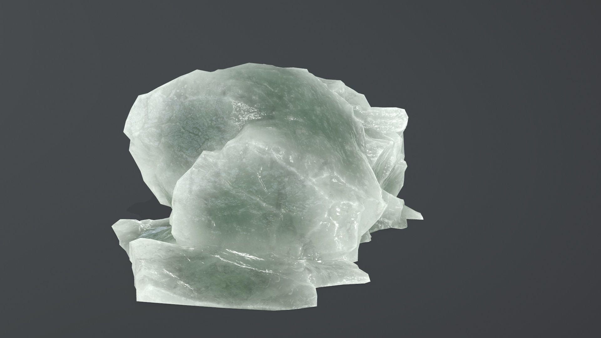 ice rock set Low-poly 3D model_7