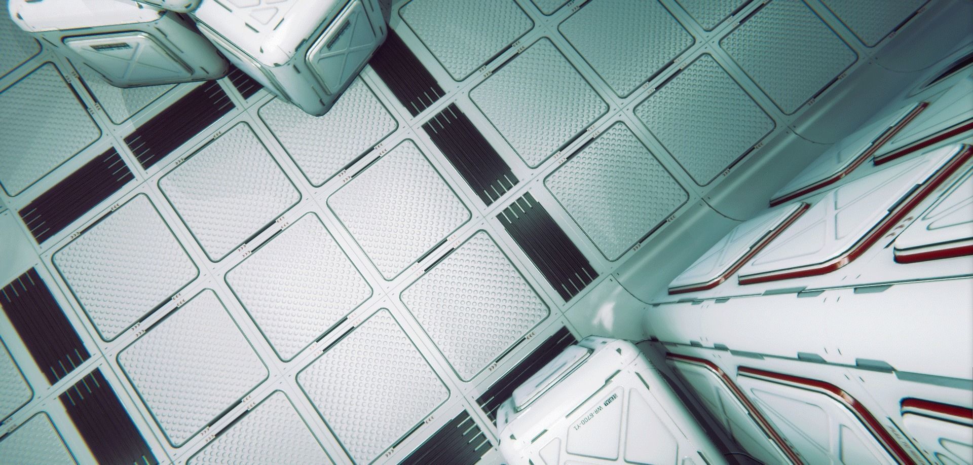 Sci-Fi Corridor Blocks Modular Game-Ready PBR KIT Low-poly 3D model_6