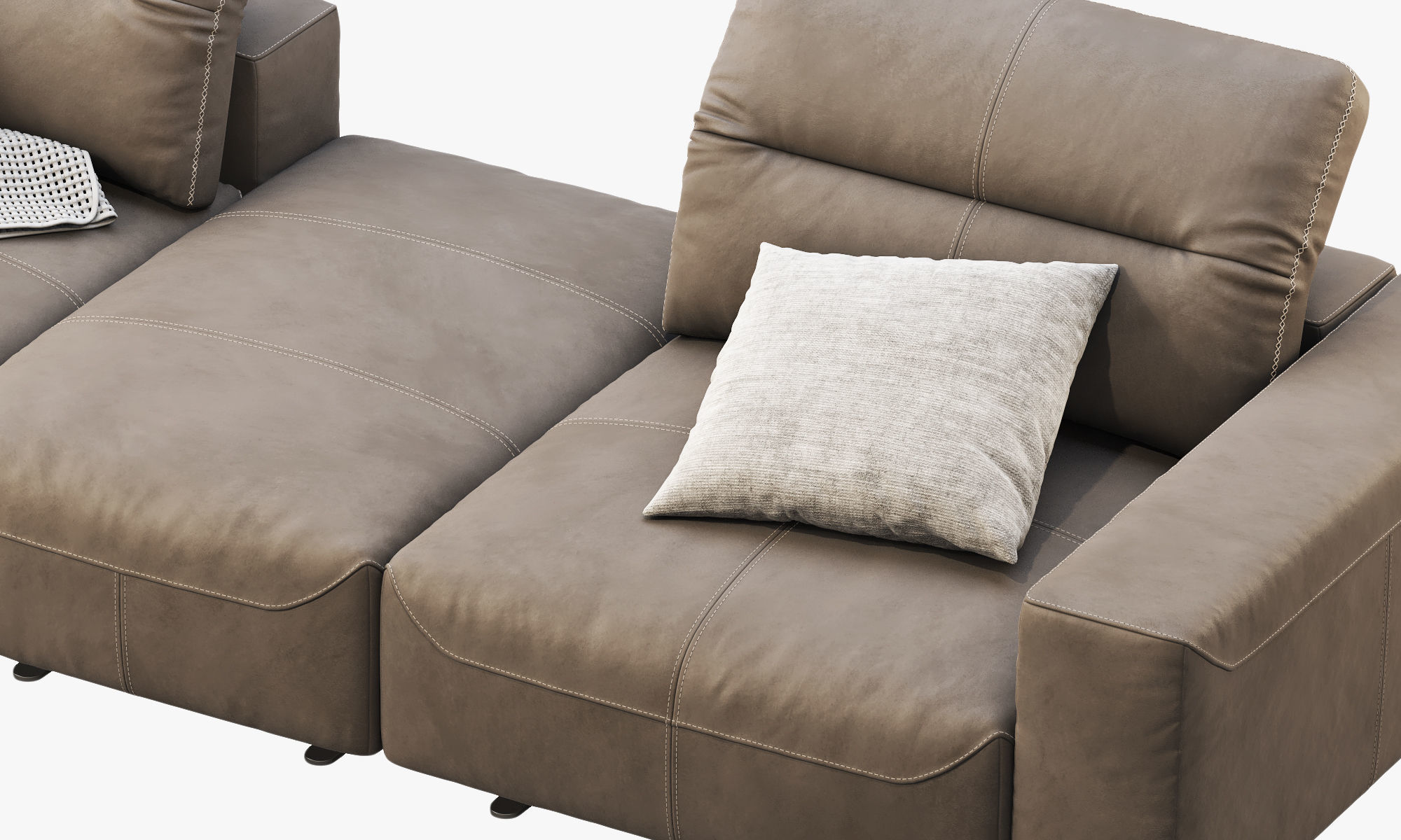 BoConcept Hampton modular leather sofas 2 options 3D model_9